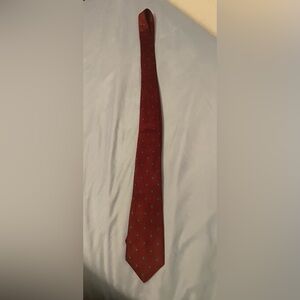 Vintage Yves Saint Laurent Maroon With Blue & White Flowers/Blue Rhombus